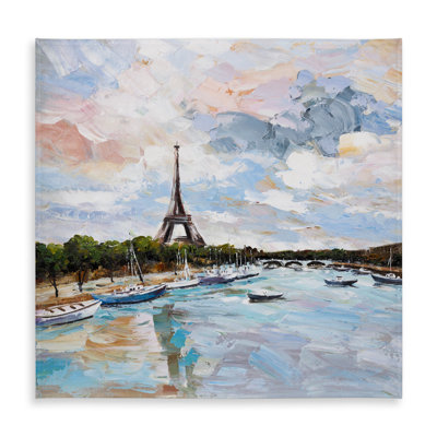 Boats on the Seine Tablecloth | Indoor Outdoor Home Decor