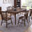 Nut-brown Rectangular Solid Wood Dining Table-2134181779