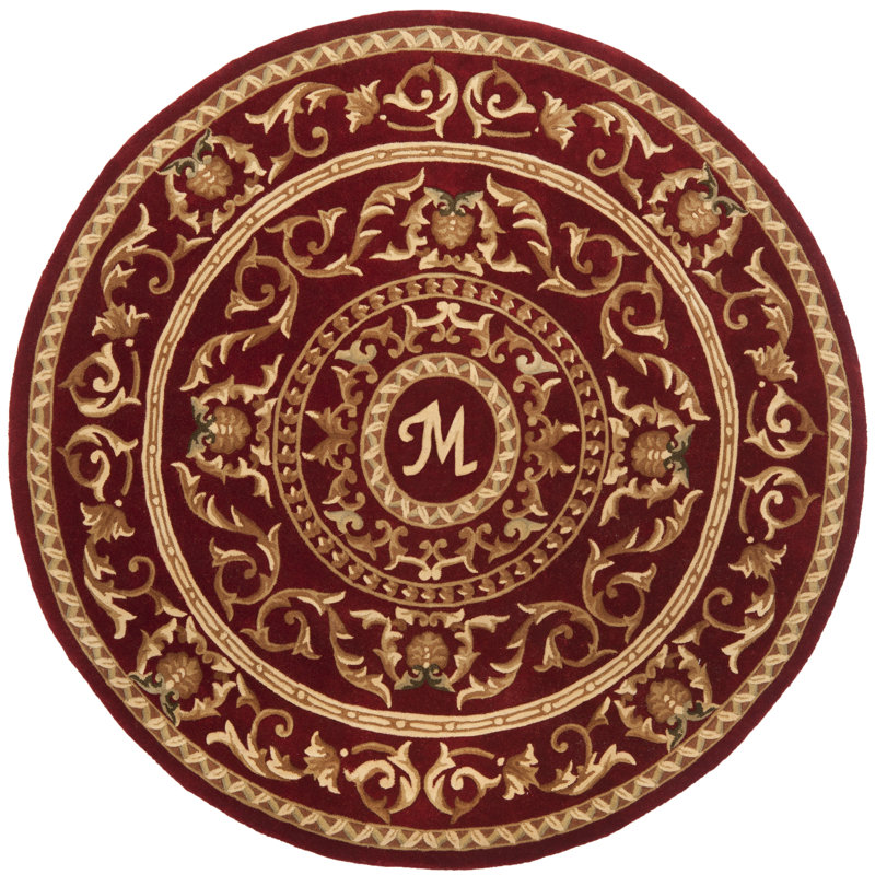 Tapis en laine touffeté à la main Lenora Naples, Rond 6 pi