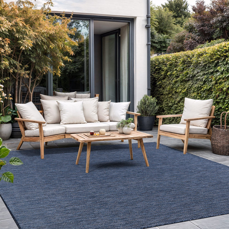 Blue Indoor/Outdoor Rug, Rectangle 8' x 10'