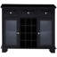 Rafaan Wood Server with 12 Bottle Floor Wine Cabinet