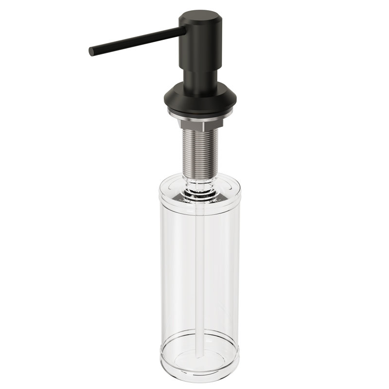 Distributeur de savon manuel rechargeable de 500 ml avec bec pivotant à 360 degrés, Matte Black
