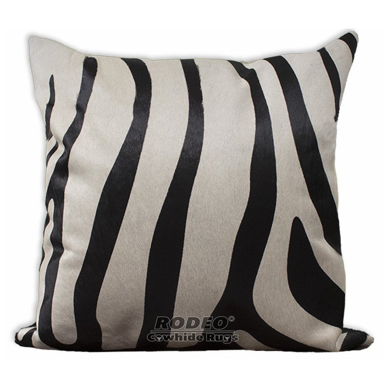Cowhide Pillow Cover, 22" H x 22" W
