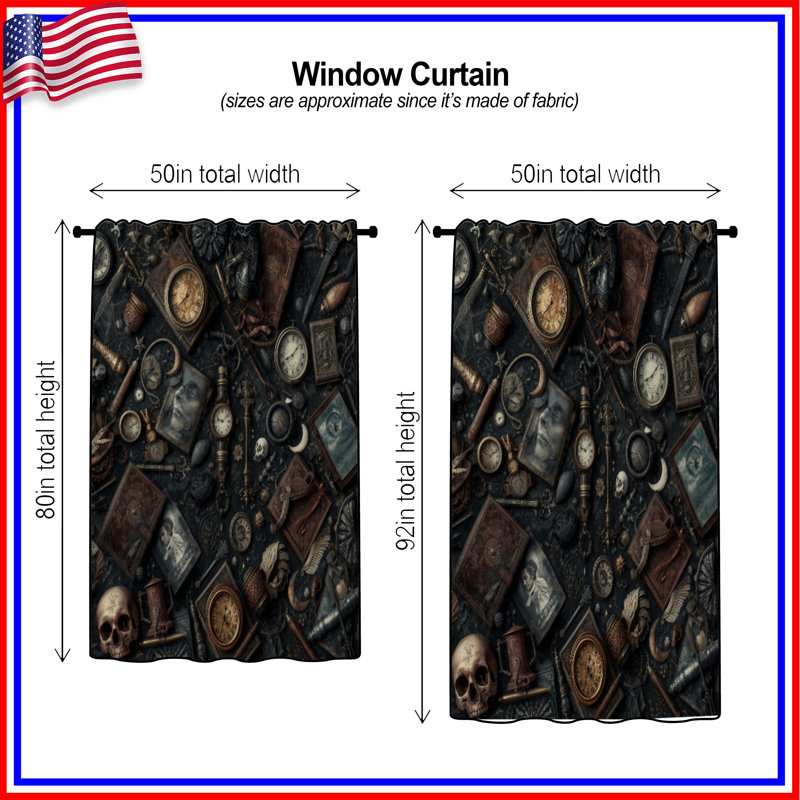 Ensemble de 1 voilages et de voilages antiques, 50" x 92" - 1 Panel, Sheer