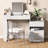 45" 3-in-1 Flip-Top Vanity Desk with LED Mirror | Adjustable Length, 3-Color Lights, 5 Drawers + Side Shelf, Writing Desk/Nightstand-130040269
