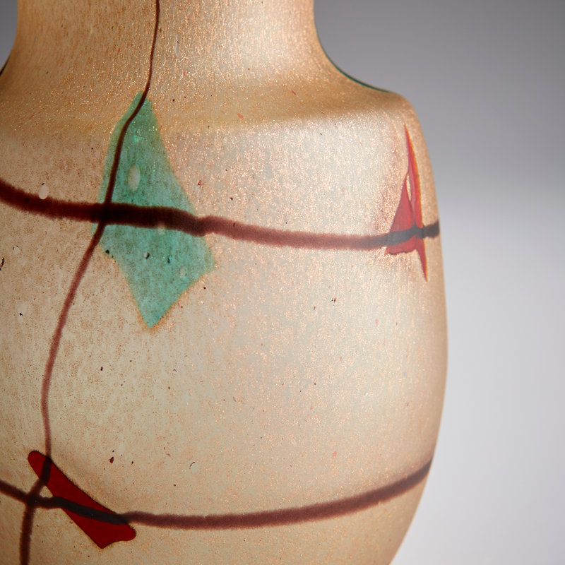 Cuzco Handmade Glass Table Vase, 6.75" H x 5.5" W x 5.5" D