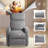 Manual Recliner, Comfortable Corduroy Recliner with Upholstered Back and Seat Cushion-2086262342