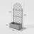 Cedar Metal Rectangular Individual Planter Box With Trellis With Wheels-441523117