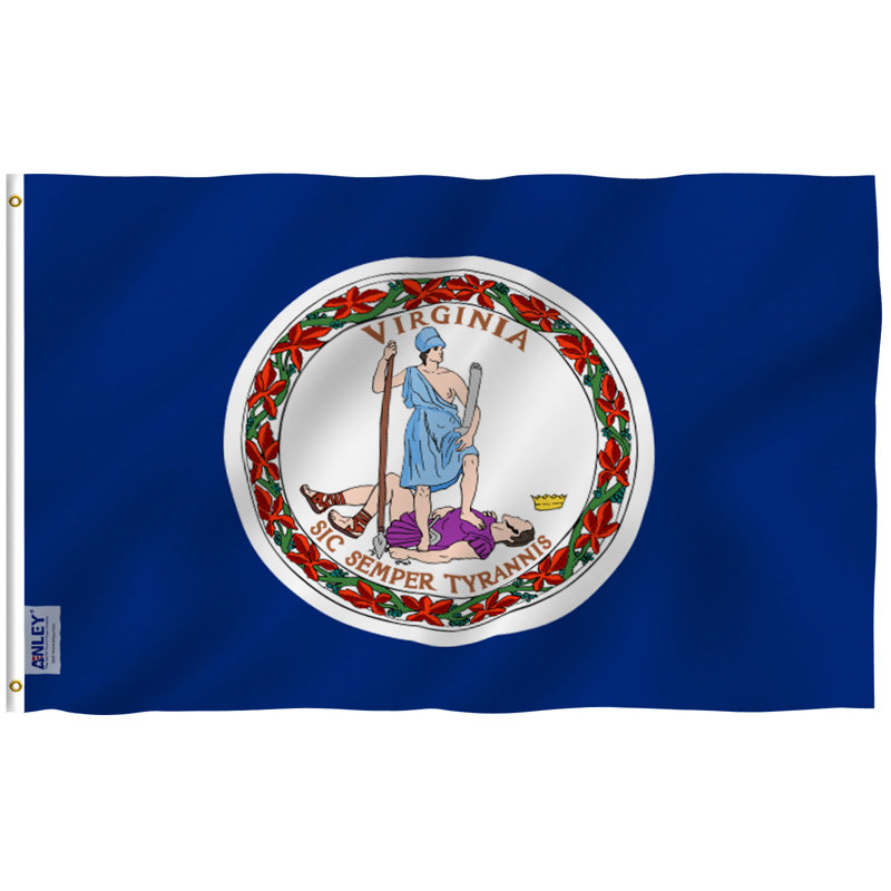 Drapeau de maison en polyester 3 x 5 pi Virginia State