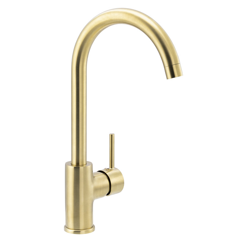 Abode Nico Single Lever Mixertap, Brushed Brass