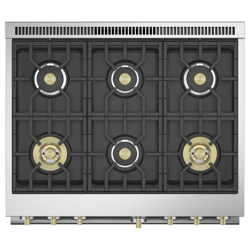 Monogram 36" Professional Range With 6 Burners, Dual Fuel, 5.75 cu ft