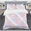 Motif de fleurs rétro rose I - ensemble de housse de couette abstrait rétro - microfibre de polyester-40702055