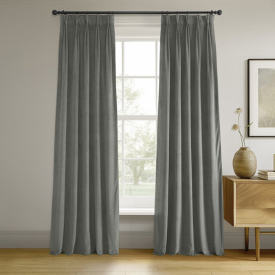Balone Velvet French Pleat Blackout Curtain