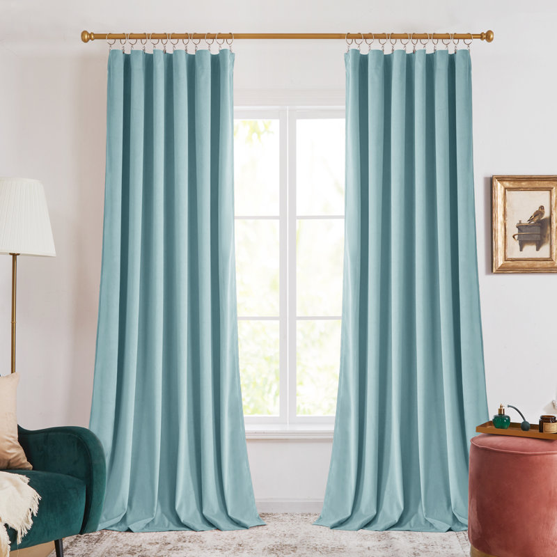 Total Blackout Luxury Rod Pocket and Back Tab curtains(1 Panel), 52" W x 84" L, Teal