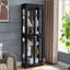 Élégante vitrine vitrée éclairée - Rangement à cadre en bois pour le salon, la cuisine et le garde-manger - Ampoule incluse - Idéal pour le vin, les jouets et les objets de collection