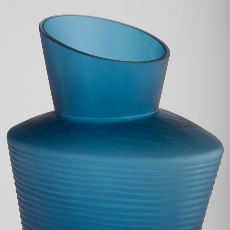 Manarola Handcrafted Glass Table Vase, 11.5" H x 8" W x 6" D