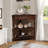Deshay Wood Storage  Corner Table with Drawers and  Shelves-91002173