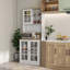 Armoire de rangement autoportante avec huche