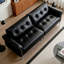 Canapé modulaire noir en similicuir-1954335060