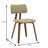 Hoyal Mid-Century Modern Dining Chair - Stained Wood Open Back Accent Chair - Luxury Leather MCM Seating in Single, Set of 2, and Set of 4-1048663726-1040553264