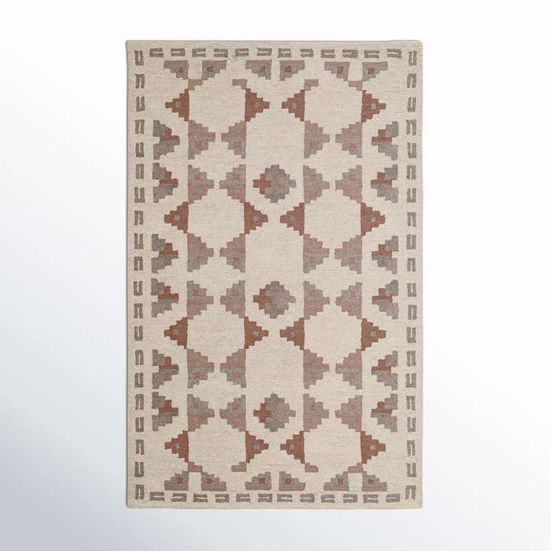 Tapis rectangulaire en laine Elsey, Rectangle de 5 pi x 8 pi