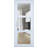 Front Exterior Prehung FiberGlass Door Clear Glass See-through / Manux 8555 White Silk Clear Glass / 2 Side Exterior Windows / Office Commercial and Residential Doors Entrance Patio Garage-W12+30+12" x H80"-Left-hand Inswing-98195821