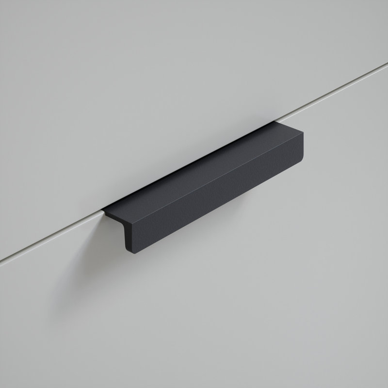 Martin 5" Matte Black Edge Pull, Matte Black, 5"