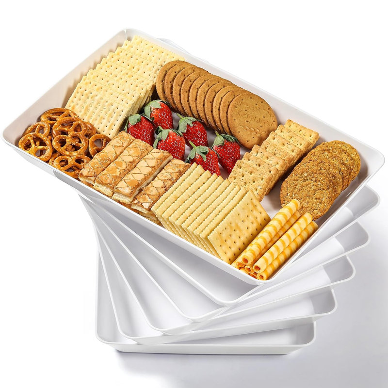 Plateau de service pour fêtes, plateau de service, paquet de 6