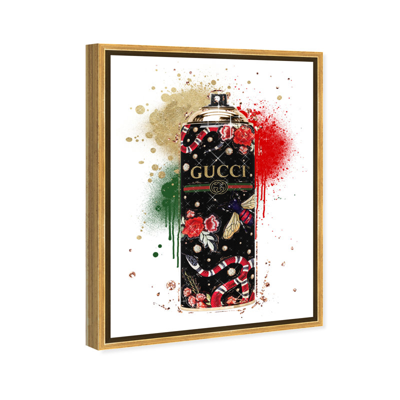 Mode et glamour Mode de vie glam glam - Peinture, Toile encadrée d'or, H 15 po x l 10 po