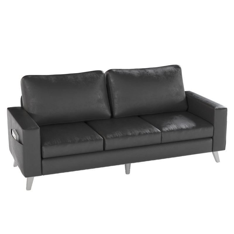 3 Seater Faux Leather Sofa