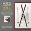 Skis rétro - reproduction encadrée de qualité supérieure - prêt à être accroché - aucun clou requis - aucun clou requis-1791717497-1791717491
