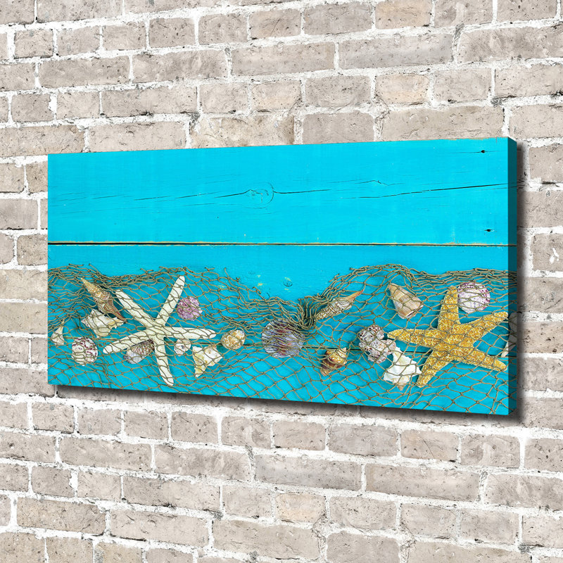 Starfish And Shells - Print, Canvas, 70cm H x 140cm W x 2cm D