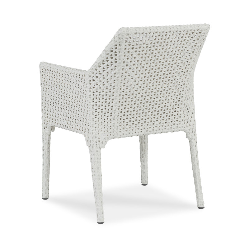 Tangier Outdoor Dining Armchair, Off-White 71629L12, Chalk White