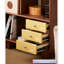Buffet Nordic Holly avec portes coulissantes pour rangement et bibliothèque