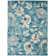Tapis floral bleu / ivoire Leeming