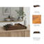 Ensemble de plateaux décoratifs élégants en bois avec poignées latérales surélevées - plateau de table basse pour décoration intérieure élégante et plateau de repose-pieds pour recevoir - plateau décoratif conçu pour organiser les essentiels - ensemble de 3, 26 po, brun