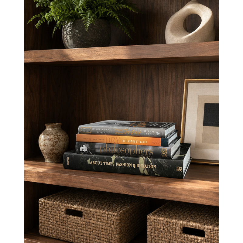 Livres décoratifs - Table basse Godiva - 4 livres noirs et dorés