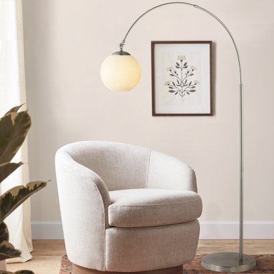 Wistrup 71'' Nickel Arched Floor Lamp