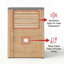 Armoire de réfrigérateur d'extérieur en cèdre-125403875