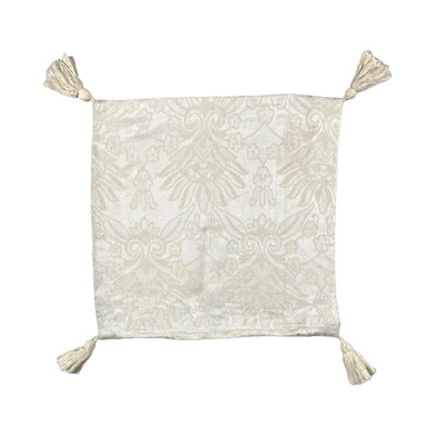 Candelo Floral Ivory Square Cushion