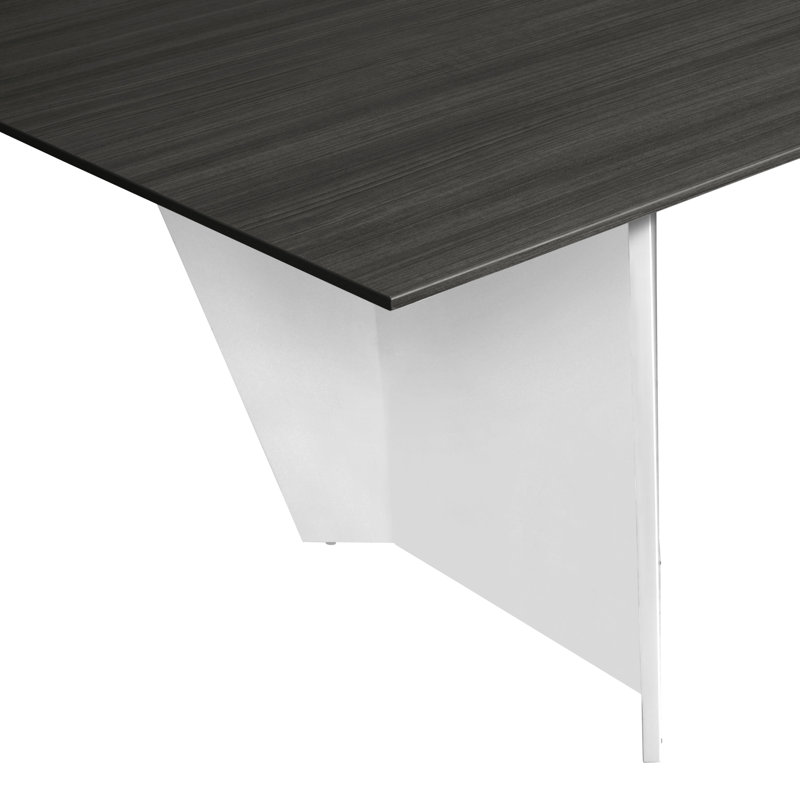 Table de conférence Array avec œillets de puissance, H 29 po x L 120 po x l 48 po, Bois de frêne gris / blanc