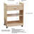 Armir 24" Dellow Microwave Cart with Storage Shelves and Drawer - 2 Shelf Veneers & Wood Kitchen Cart with Storage - Lockable & Unlockable Microwave Wooden Cart with Wheels-1368885988