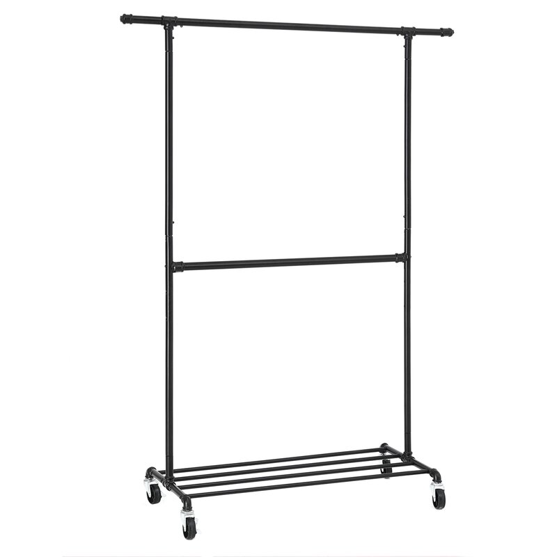 Rebrilliant Fleener 39.4'' Metal Rolling Clothes Rack & Reviews ...