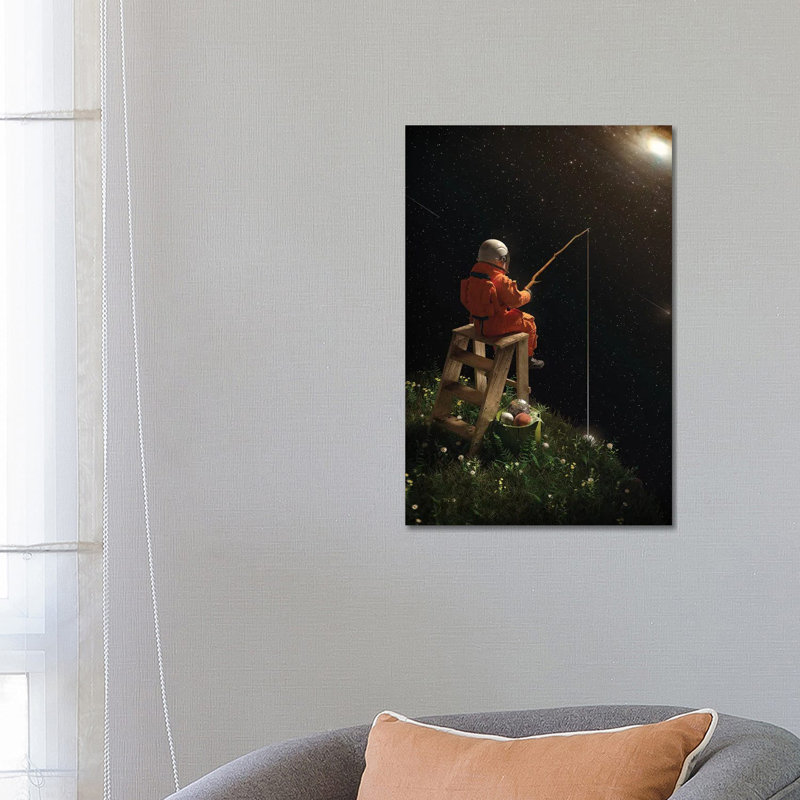 Star Fishing by Nicebleed - Print on Canvas, 66.04cm H x 45.72cm W x 3.81cm D, Wrapped Canvas