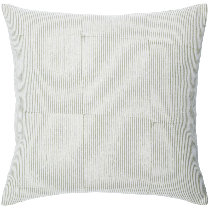 Coussin Vischer, Sauge pâle, 20 po x 20 po, Housse de coussin seulement - sans coussin