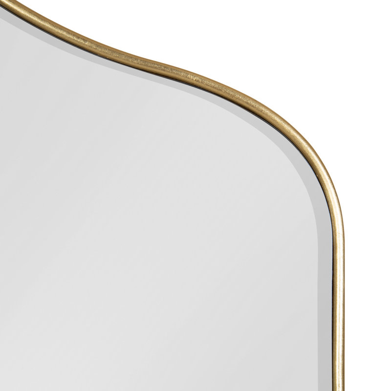 Tyla Modern Framed Accent Wall Mirror, Gold