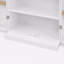Armoire de rangement, tablettes réglables, garde-manger blanc avec portes et buffet autoportant