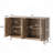 55" Modern Walnut Accent Cabinet with Curved Edges, 4 Doors & Ample Storage-176610294