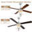 Kahliel 48" Caged Ceiling Fan with Light and Remote, Reversible DC Motor Farmhouse Solid Wood Ceiling Fan-275570781-275592521