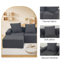 Canapé modulaire convertible convertible en microfibre-459452610